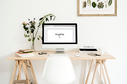 Workspace containing white background, isolated, and isolated on white, a Technology Photo by rawpixel