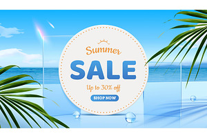 Clear Summer Sale Promotion Template, a Marketing Template by TotallypicRF