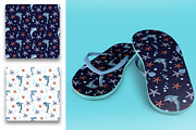 Marine pattern. Watercolor paper, a Pattern Graphic by TetianaArt (Thumbnail 4 of 5)