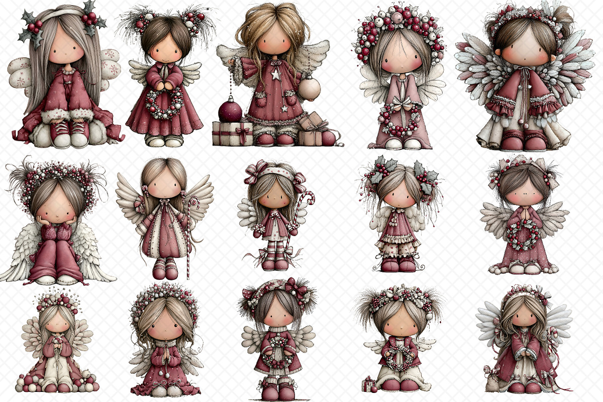 Whimsical Christmas Angel, an Illustration by cherrydesign (Photo 2 of 3)