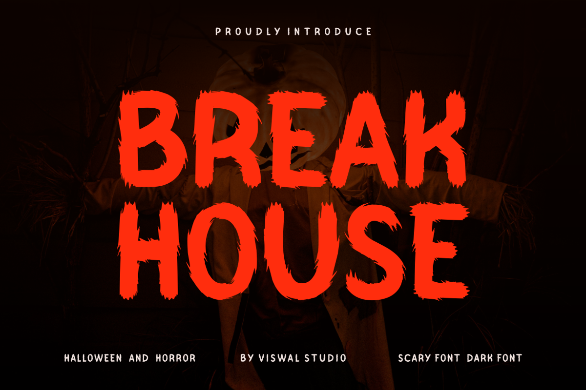 Break House - Horror Font, a Handwritten Font by Viswal Studio (Photo 1 of 6)