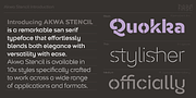 Akwa Stencil, a Sans Serif Font by HeadFirst (Thumbnail 2 of 36)