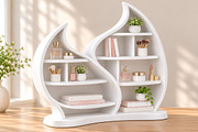 Modern Decorative Leaf Bookshelf STL, a Furniture 3D Model by Layerology (Thumbnail 1 of 4)