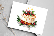Watercolor Christmas Men's Birthday, an Illustration by Canvas Craft (Thumbnail 5 of 8)