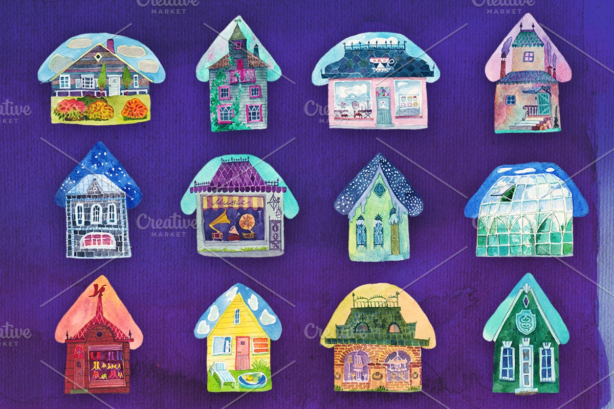 Tiny street illustrations set, an Illustration by Dmitry_Nekrasov (Photo 3 of 9)