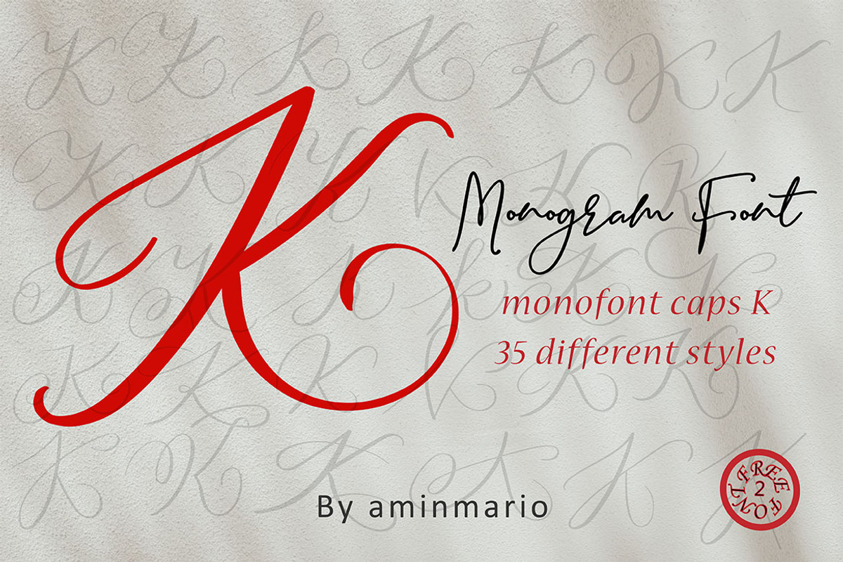 MONOGRAM K | Monofont caps K preview 7