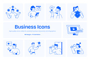Business Icons Bundle, an Outline Icon by Vectors Market (Thumbnail 1 of 9)