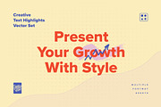 Creative Text Highlights Vector Set, an Object Graphic by Creative Veila (Thumbnail 2 of 8)