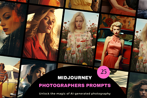 25 Midjourney Photographers Prompts, a Person Photo by Artimind Studio