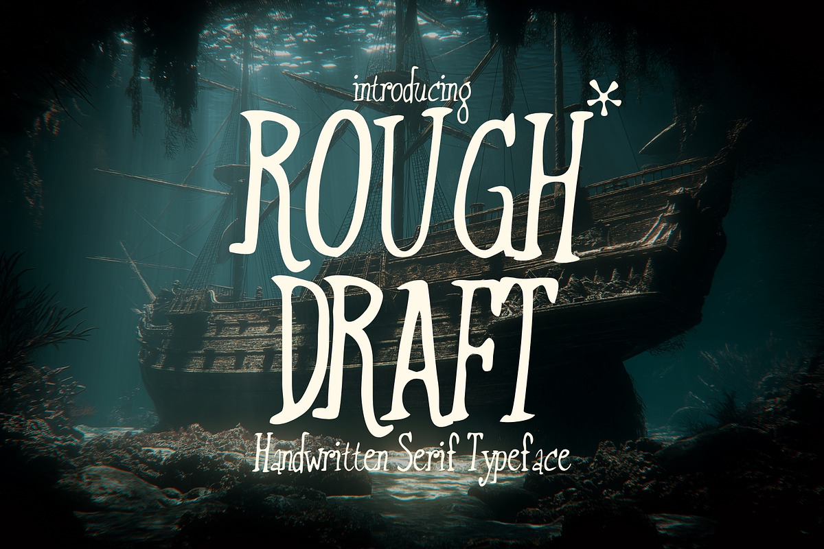 Rough Draft - Organic Human Serif, a Serif Font by HipFonts (Photo 1 of 7)