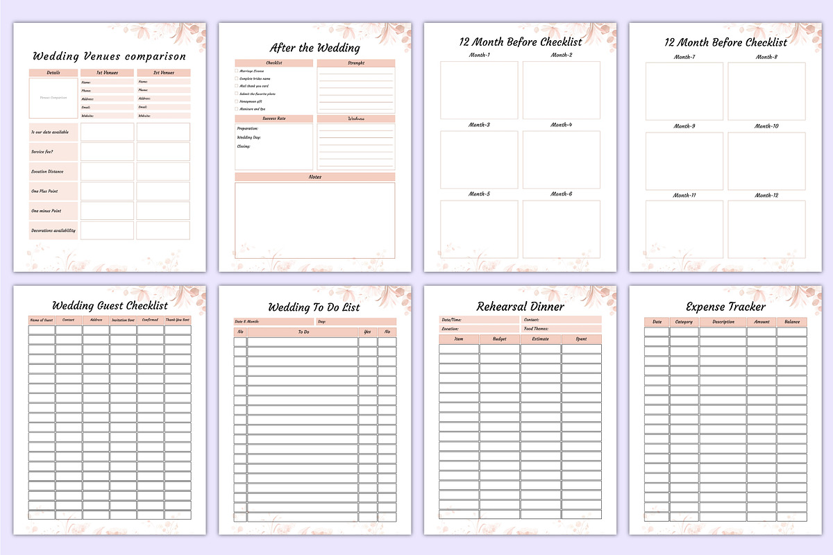Wedding Planner Canva Template, a Stationery Template by Mustafiz (Photo 5 of 5)