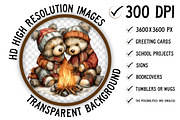 Cute Winter Bear Couple Clipart, an Illustration by Craft Nest (Thumbnail 9 of 9)