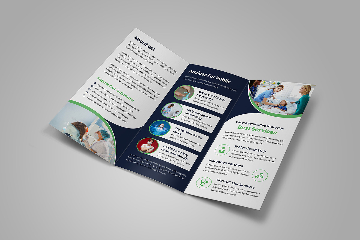 Medical Trifold Brochure Template, a Brochure Template by SamiSimply7 (Photo 3 of 5)