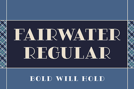 Fairwater Solid Serif, a Font by Laura Worthington