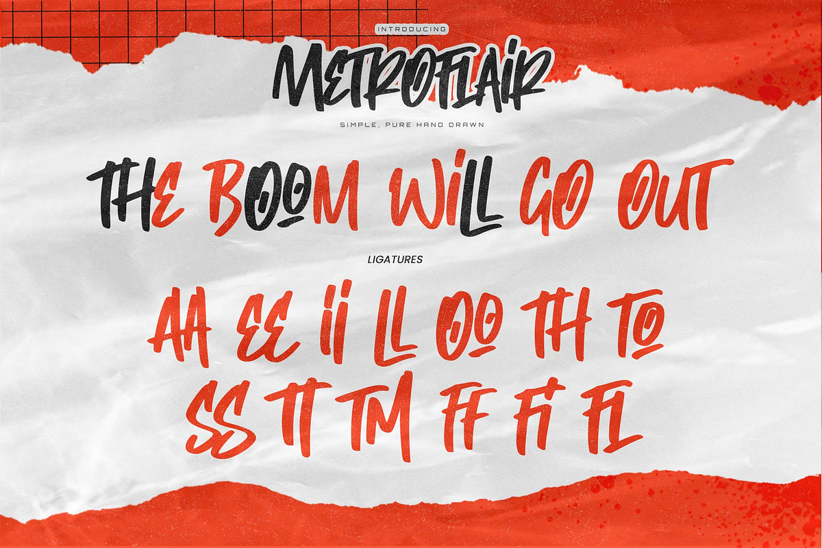 Metroflair – Simple Pure Hand Drawn, a Handwritten Font by Gassstype (Photo 7 of 8)