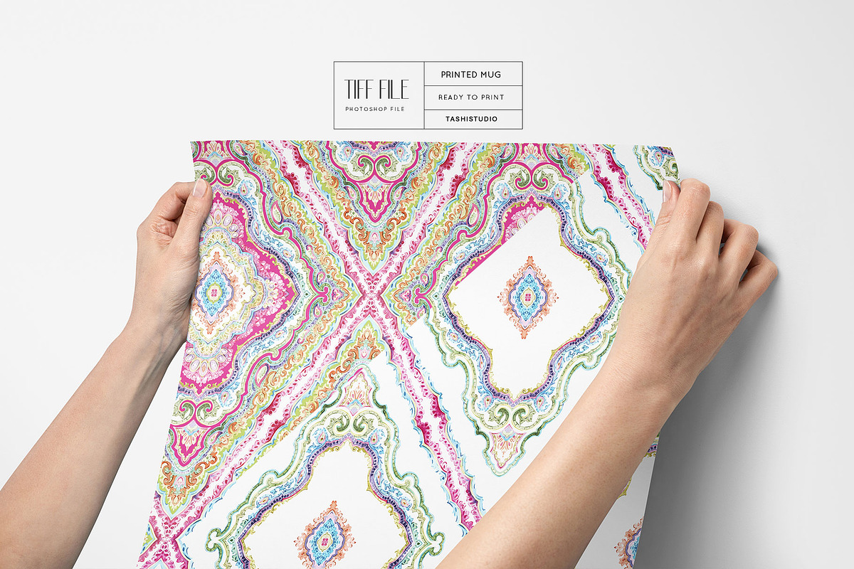 Ethnique, hand painted watercolours!, a Pattern Graphic by TSTUDIO (Photo 12 of 14)