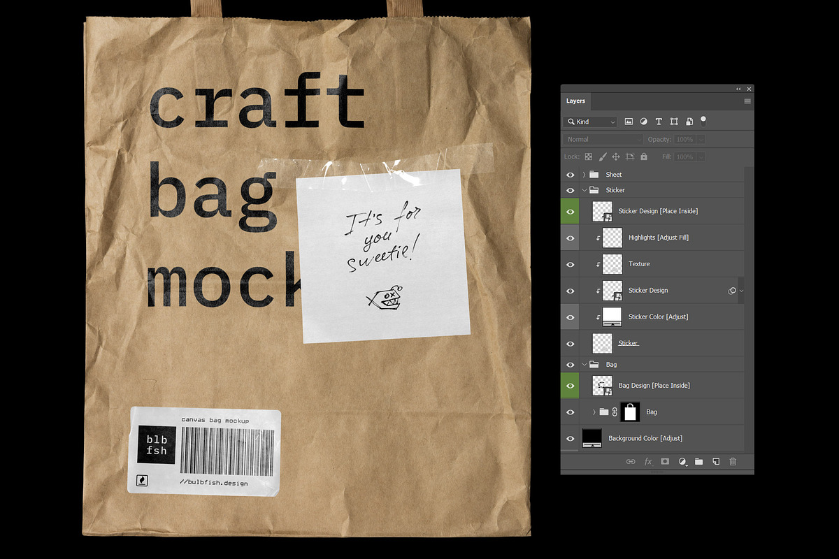 Craft Bag Mockup, a Books & Magazine Mockup by BULBFISH (Photo 5 of 7)