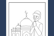 Islamic Coloring Book For Kids Ages, an Education Illustration by Sourcedigi (Thumbnail 3 of 5)