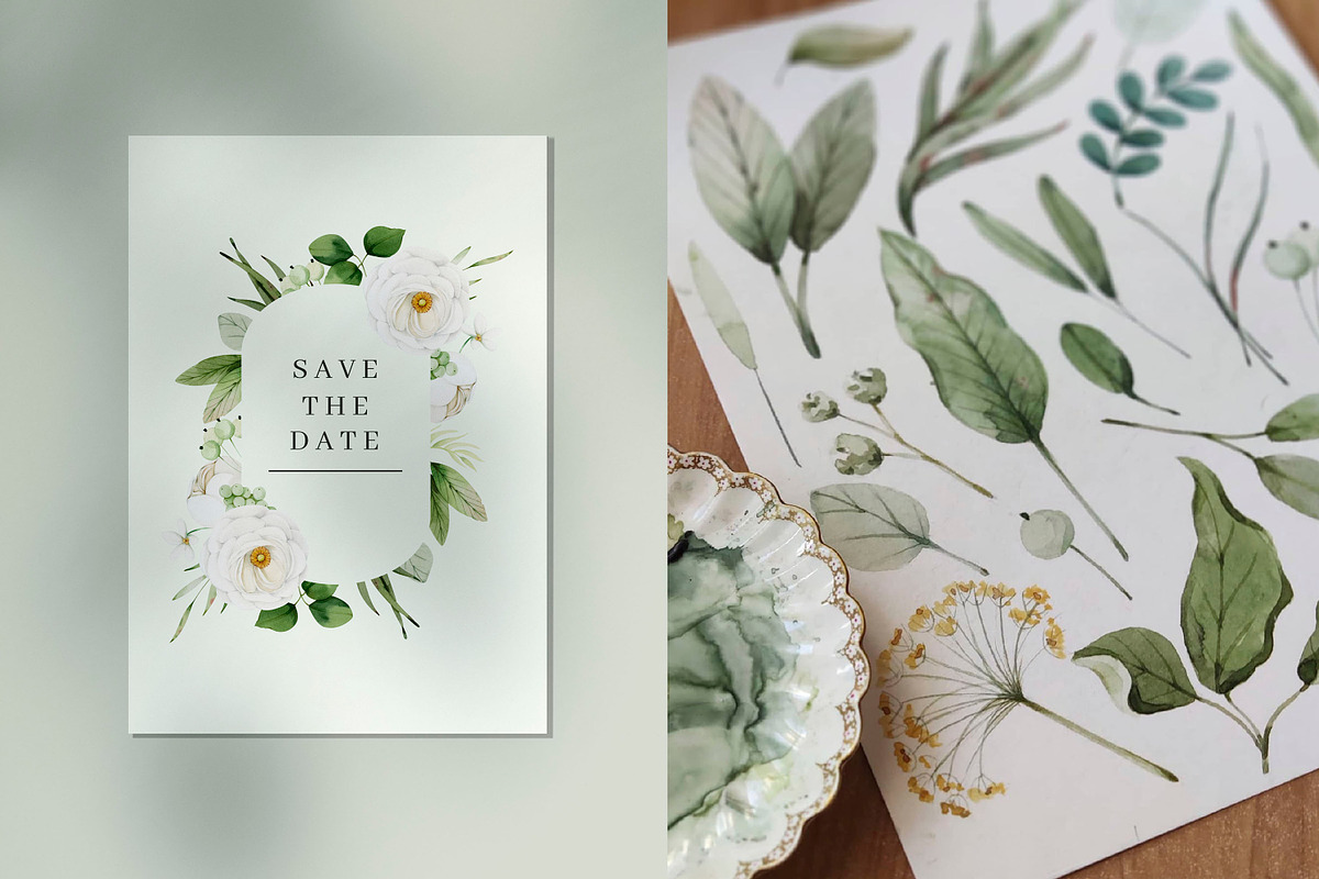 Spring floral greenery, an Illustration by nathalieclaire (Photo 8 of 13)