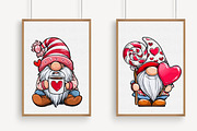 Valentine Gnome Clipart, an Illustration by Libby Wishes (Thumbnail 3 of 7)