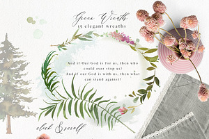 Forest - Green Watercolor Bundle