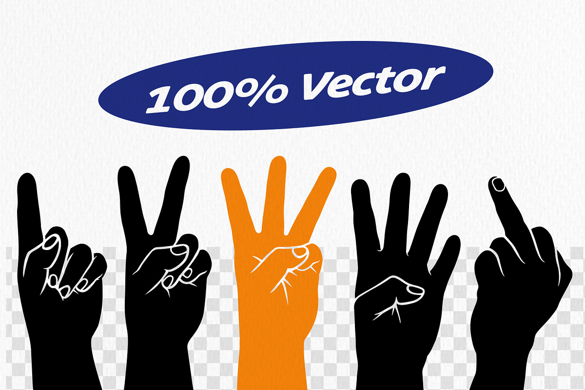 Hand Gesture Silhouette, an Illustration by Tekuni (Photo 3 of 8)
