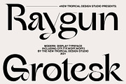 RAYGUN - Modern Typeface, a Serif Font by Tropical Type (Thumbnail 1 of 12)