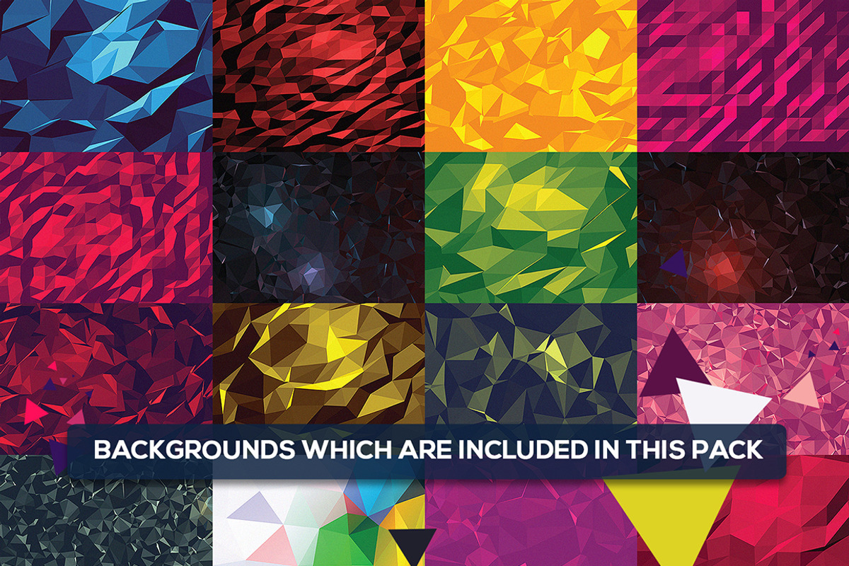 51 Vector Geometric Backgrounds V.4 preview 3