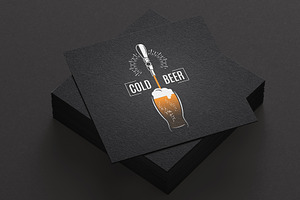 Beer tap with beer glass.