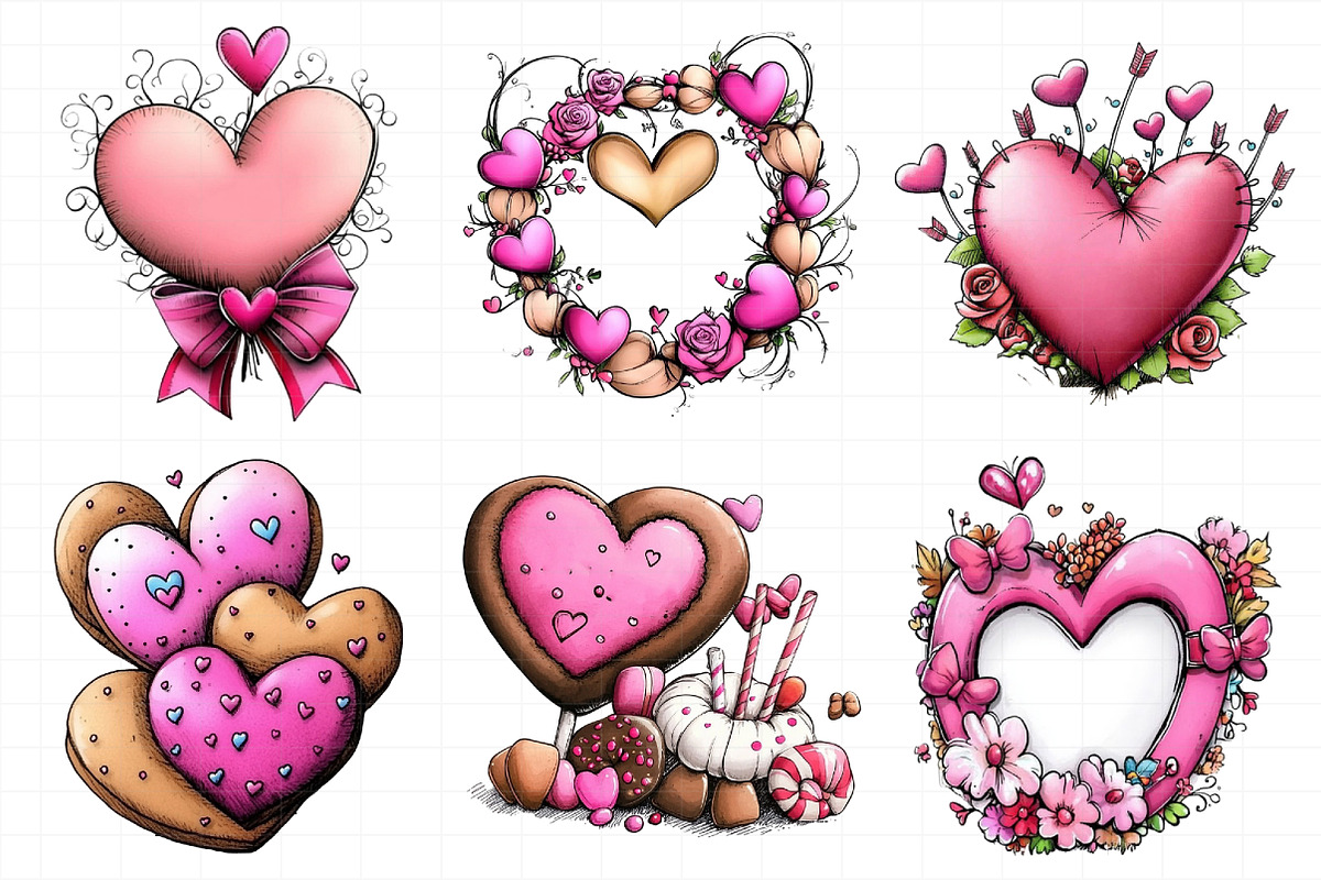 Beautiful Valentine's Day Badge Clip, an Illustration by Daily.Designs (Photo 5 of 5)
