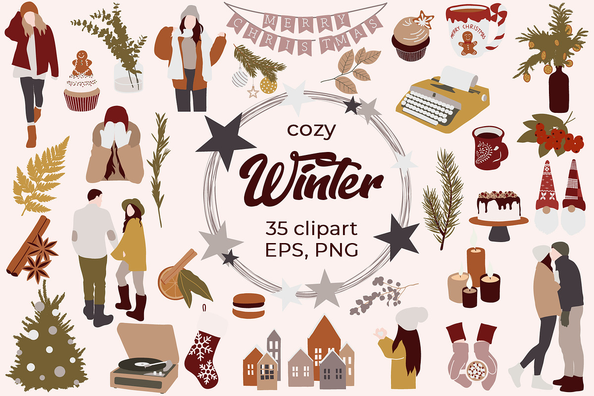 Cozy Winter clipart, a Decorative Illustration by ApetekMarket (Photo 1 of 7)