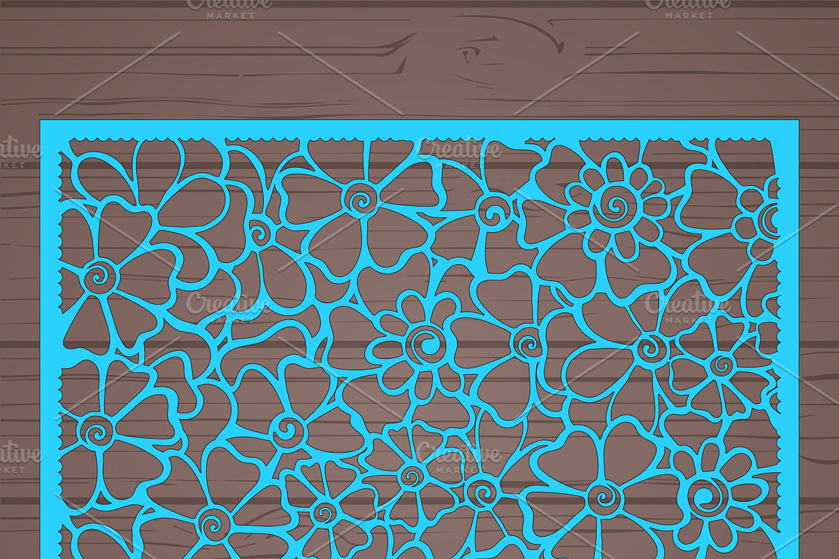 Laser cut paper, a Card Template by Doodle_flower
