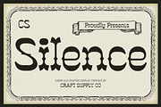 CS Silence – Tuscan Font, a Sans Serif Font by Craft Supply Co. (Thumbnail 1 of 8)