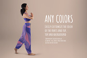 Wide Leg Pants Mockups and Top Yoga, a Bottom Mockup by Grow Design Craft Studio (Thumbnail 2 of 7)