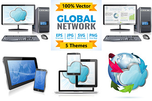Global Cloud Computing Business, a Finance Illustration by TAlex
