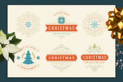 Christmas Retro Design Bundle, a Poster Template by Vasya Kobelev (Thumbnail 5 of 11)