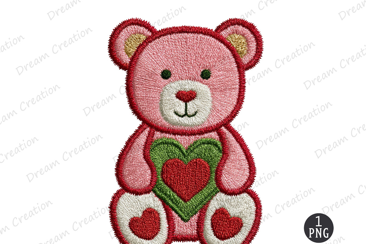 Faux Yarn Crochet Valentines Teddy, an Illustration by Dream Creation (Photo 1 of 5)
