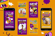 Ice Cream Promo Instagram Pack, a Social Media Template by Aiyari Graphic (Thumbnail 2 of 3)