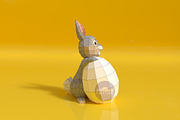 Easter Bunny Papercraft template, a Pattern Graphic by PolyFish (Thumbnail 5 of 8)