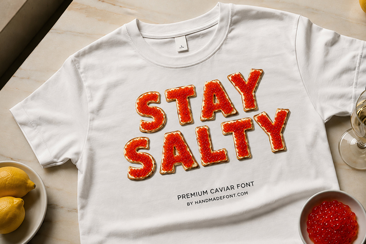 Premium Caviar Font, a Sans Serif Font by Handmadefont (Photo 5 of 14)