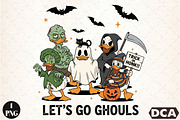 Let's Go Ghouls,Goose Halloween Png, an Illustration by DreamCafeArt (Thumbnail 1 of 7)