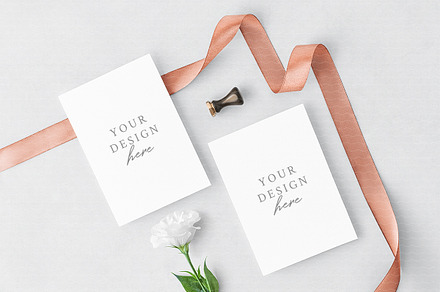 Greeting Cards Mock Up, a Print Template by Lena Zakharova