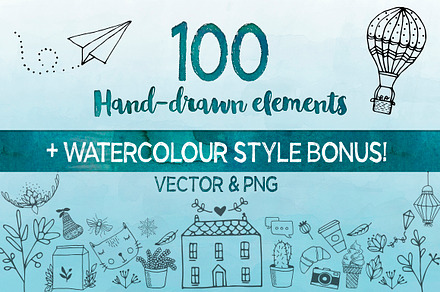 Hand drawn Elements Vector and PNG 