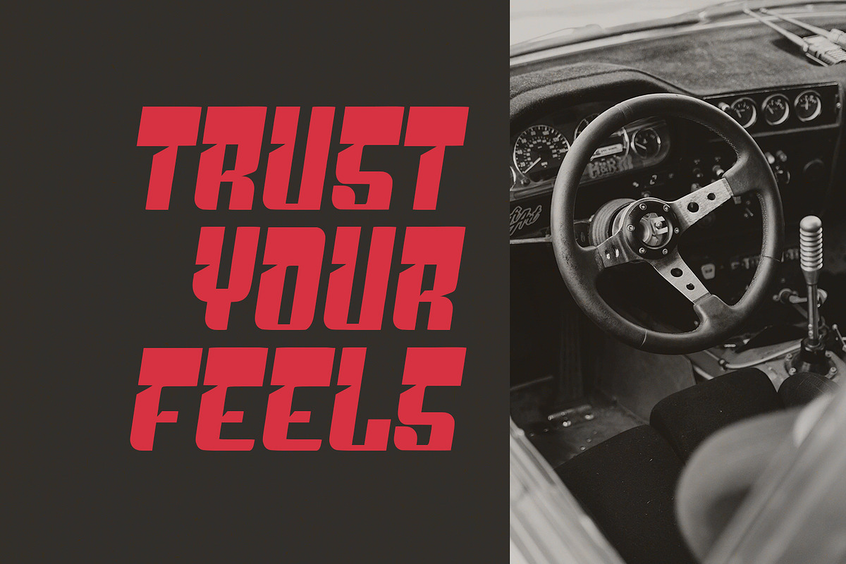 Drift Out Racing Display Font, a Sans Serif Font by Maulana Creative (Photo 6 of 7)