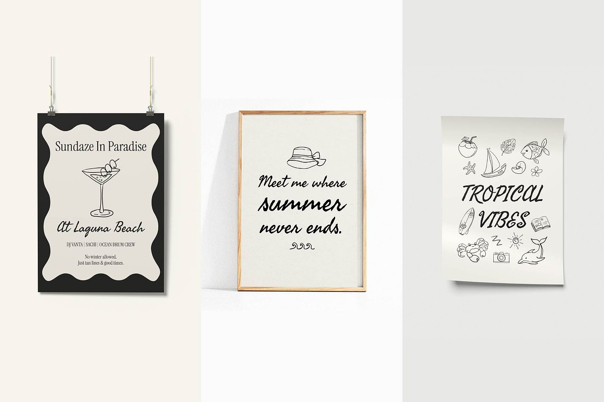 Tropical Doodle - Hand-Drawn Set, a Seasonal Illustration by Invisual Studio (Photo 9 of 13)