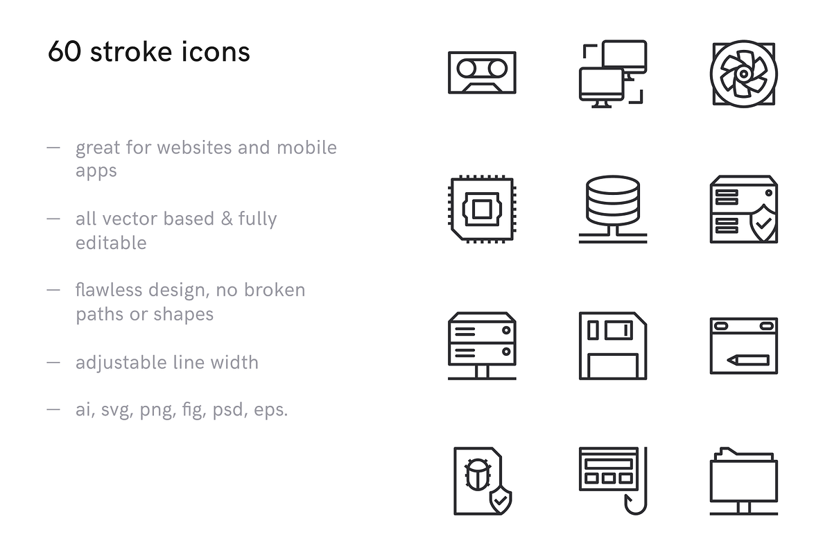 Computer and IT Icons, an Outline Icon by Middltone (Photo 2 of 4)