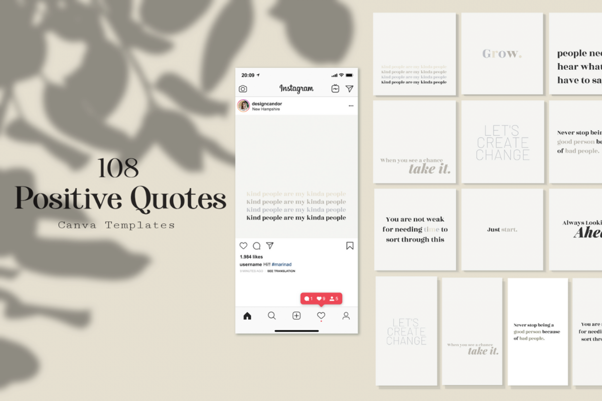 108 Canva Templates - Quotes, a Social Media Template by Candor Creative