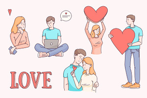 Valentines, Love Illustration