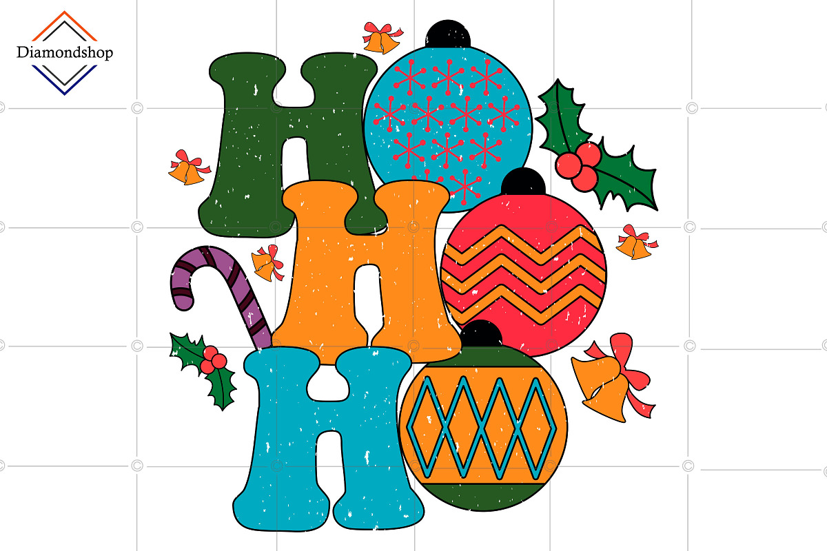 Retro Christmas Sublimation Bundle, a Decorative Illustration by DiamondShop (Photo 10 of 11)