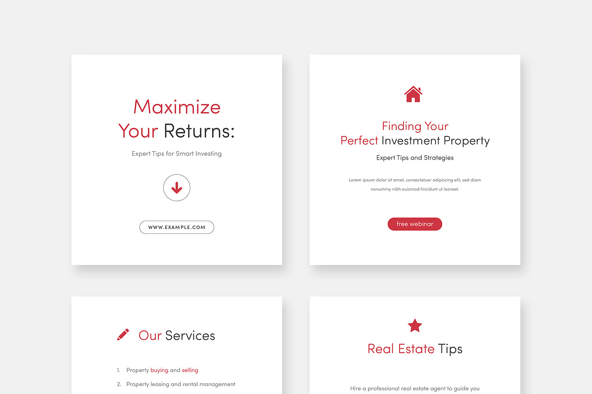 Minimal Real Estate Social Media